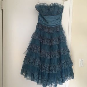 Betsey Johnson Tea Party Teal Dress size 0